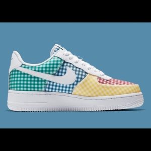 Nike Air Force 1 Gingham Sneakers